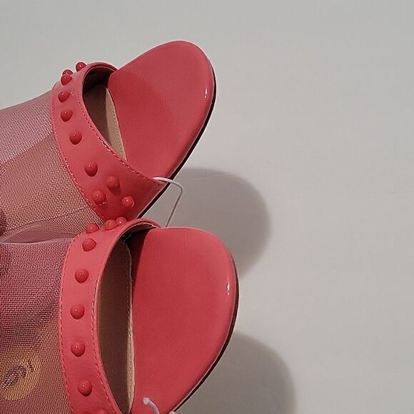 Elditas Naomi Coral Mesh Block Heel Sandals NWOB - Picture 7 of 9